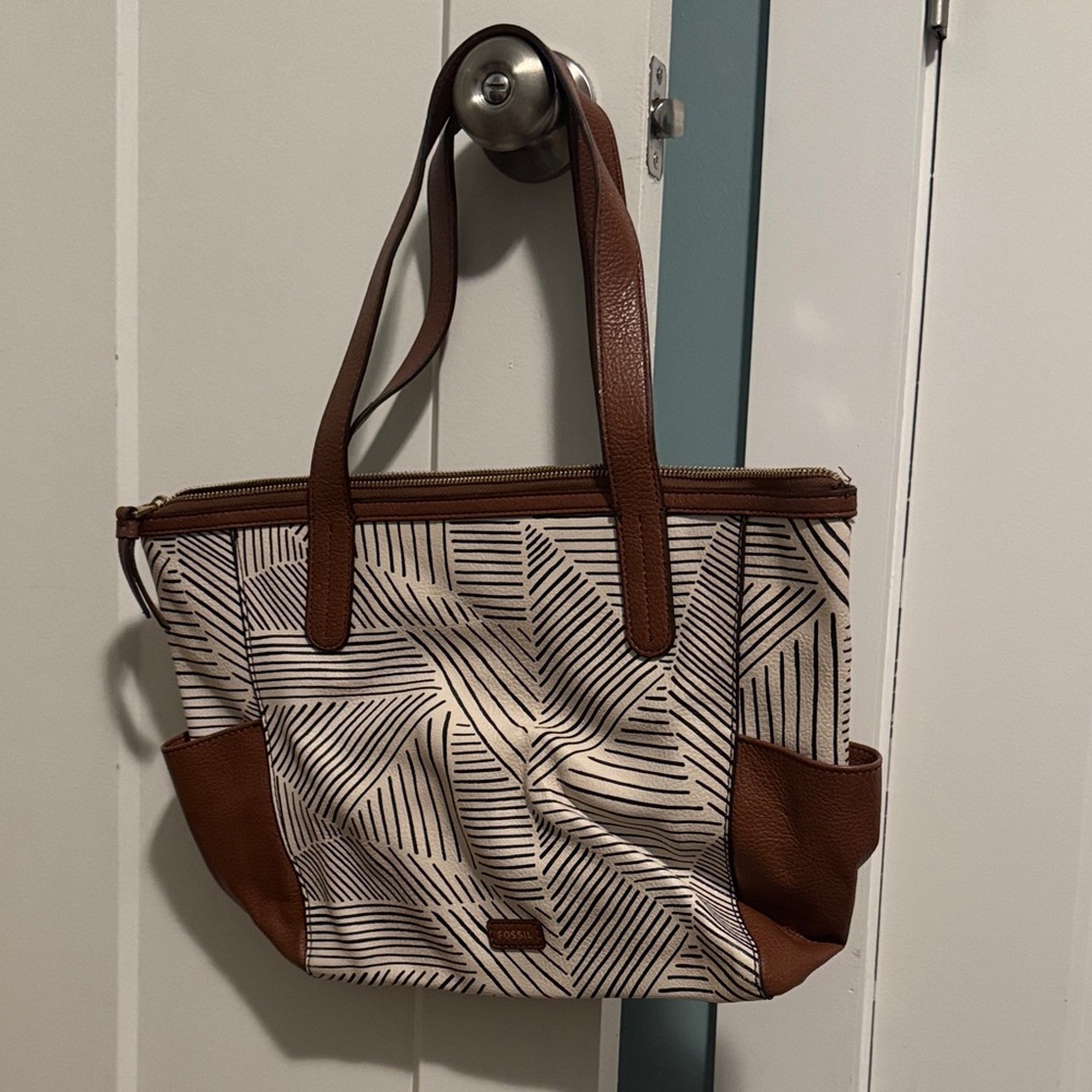 Brown and Cream Tote Bag​